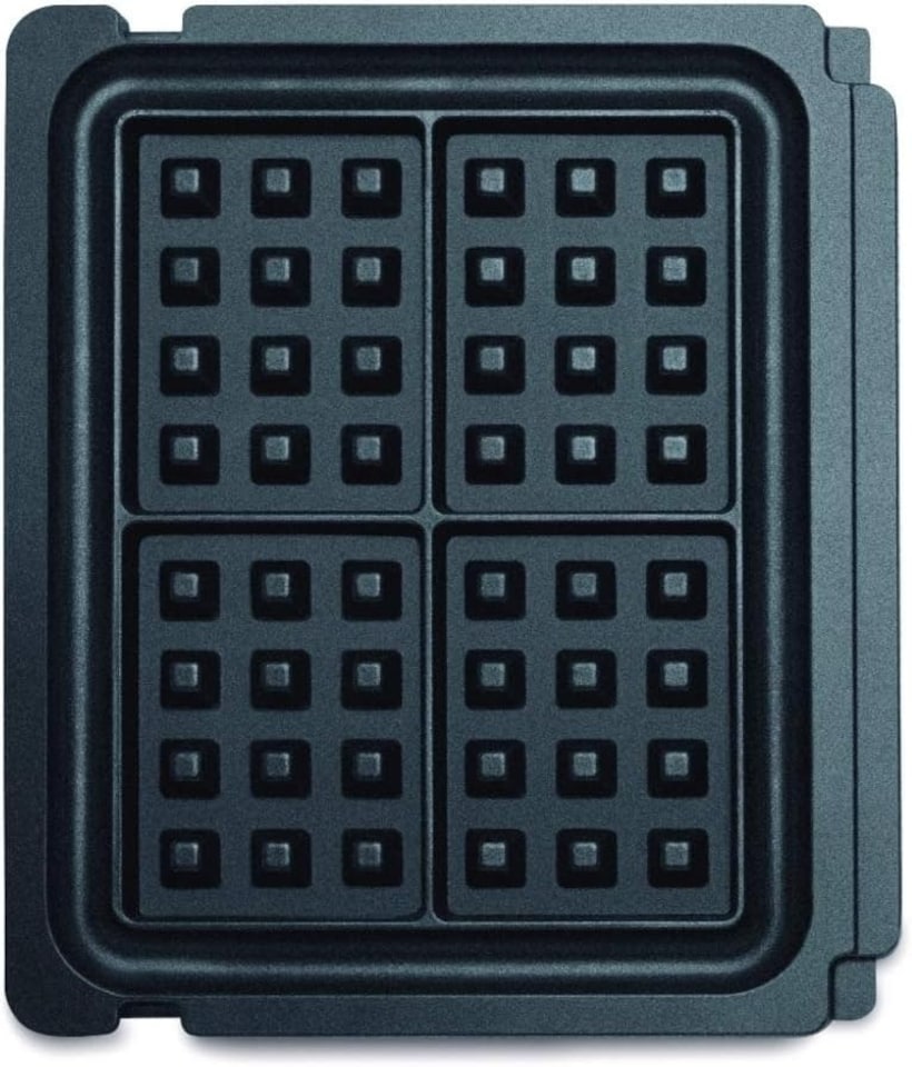image 1 of Sage The No-mess Waffle Plates, Quick Release Non-Stick Waffle Plates for The BBQ & Press Grill SGR700, Black