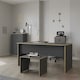 image 6 of Adore Rio Anthracite Grey Corner Desk with Oak Trim - Large Reversible Office Desk Grey