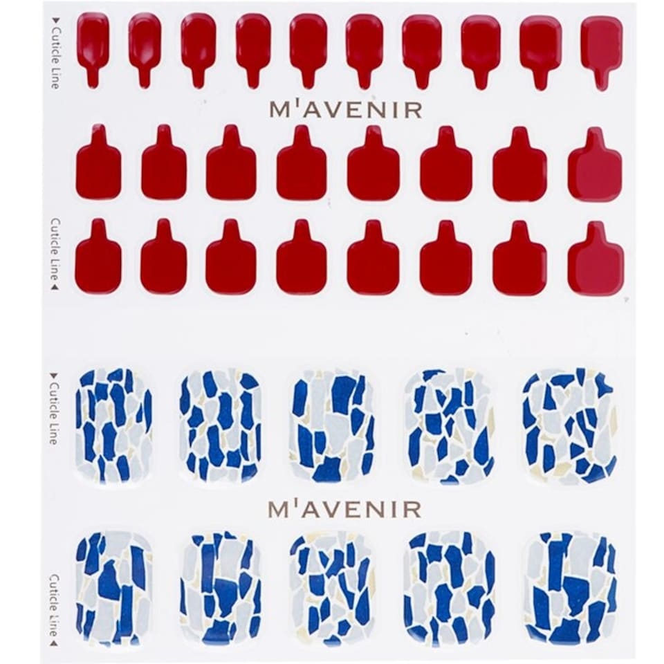 image 1 of Nail Sticker (patterned) - # Shell We Burgundy Pedi - 36pcs Multi