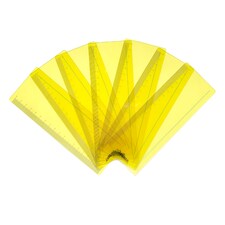 Pack of 8 Yellow 191x70mm Dyslexia Overlay Reading Rulers - PET Material, Rounded Corners | Yellow | Yellow