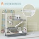 image 7 of PawHut 3-Tier Hamster Cage, Gerbil Cage for Dwarf Hamsters, 45 x 30 x 45 cm | Grey