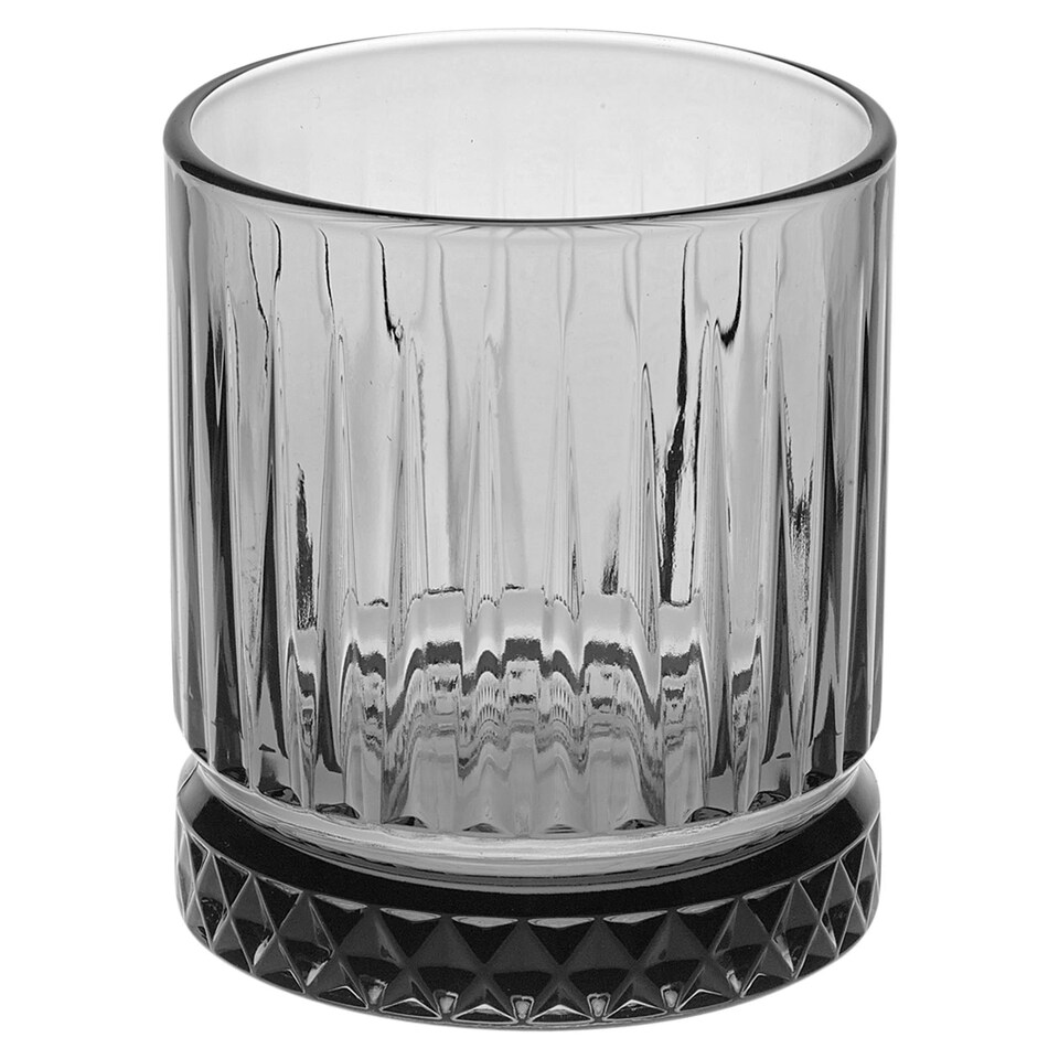 image 1 of Elysia Coloured Glasses Sets Drinking Glass Whiskey Tumblers | Grey | Set of 4 Grey 355ml | 4