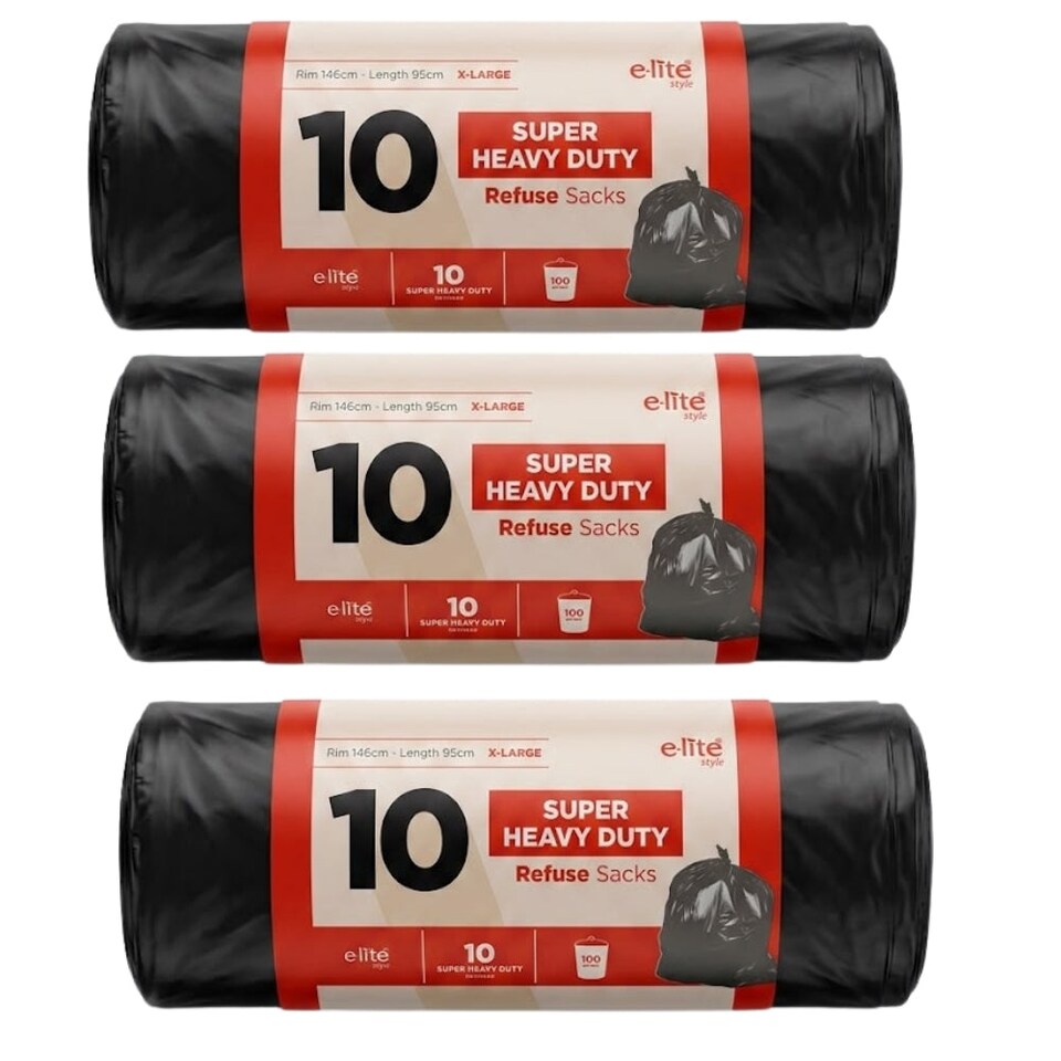 image 1 of Elite Heavy Duty Bin Bag 10s - Pack of 6