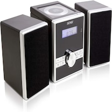 Mini HiFi System CD Player For Home With Speakers - CD Micro System Mains Operated with FM Radio, Clock Radio Alarm, Snooze & Sleep, AUX IN, Remote Control