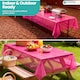 image 9 of Disposable Plastic Table Cover, Table Liner - 54" x 108"