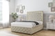 image 2 of Sloomy Sofia Gold Cream Plush Divan Bed With Mattress 4 Drawers With 54" Floor Standing Headboard & 12" Matching Footboard 4' Small Double | Cream | Cream | Small Double | 1