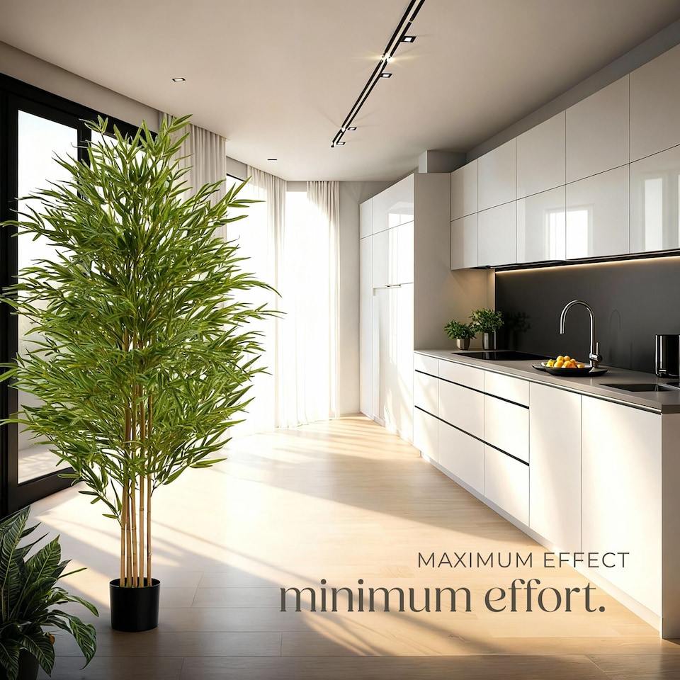 image 1 of Artificial Plant - bamboo grass, realistic look, low-maintenance | Green | green | 50 x 50 x 180 cm | 1