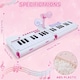 image 2 of 40-Key Folding Piano Keyboard Toy – Portable Electronic Music Toy with Lights & Sound (Pink)
