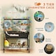 image 9 of PawHut Hamster Cage, 3 Tier Gerbil Cage on Wheels with Storage Shelf
