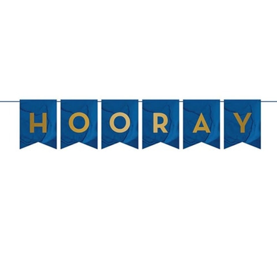 Navy & Gold Geode Customisable Cardboard Letter Banner 274cm