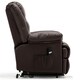 image 3 of Loxley Single Motor Electric Rise Recliner Bonded Leather Lift Chair (Brown)