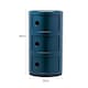 image 5 of Living and Home Cylindrical Plastic Storage Unit - Blue | Blue