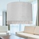 image 3 of Fringed - Silvery Grey 38cm Fringed Velvet Pendant Shade | Silver | Large | 1
