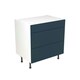 image 1 of 3 Drawer Base Unit 800mm w/ Slab Cabinet Door - Ultra Matt Indigo Blue Blue | Ultra Matt Indigo Blue