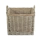 image 7 of Set of 2 Antique Wash Square Hessian Lined Log Basket | Brown | Brown | Not provided
