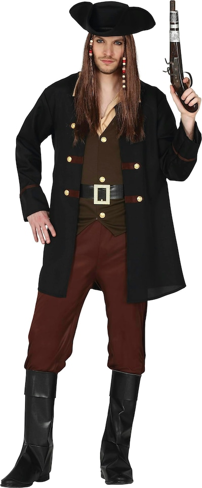 image 1 of Fancy Dress Adult Pirate Jack - S