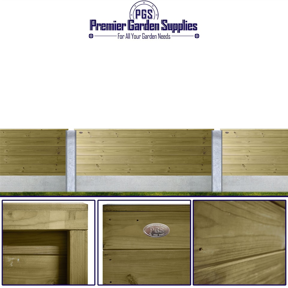 image 1 of Ultimate T&G Horizontal Boards W:6ft x H:2ft Fence Panel Treated Timber (Pack of 4)