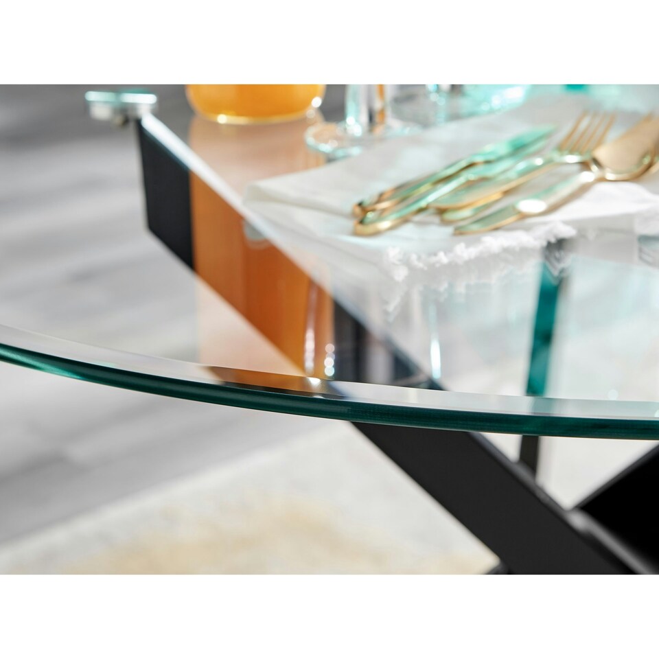 image 1 of Furniturebox Novara Round Black Leg 120cm Dining Table