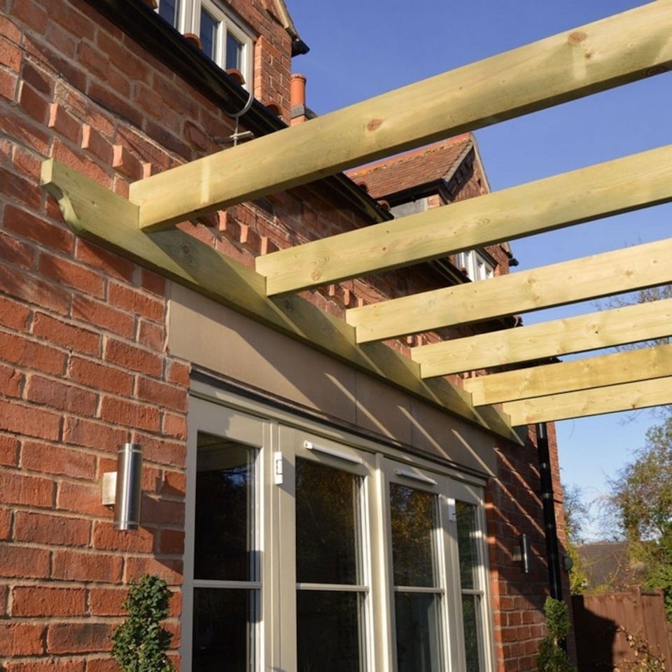 image 1 of Wall Mounted Garden Pergola - Wood - L300 x W360 x H270 cm - Light Green