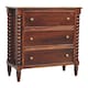 image 3 of Artisan Furniture Solid Wood Spindle Winewood Chest, Brown,3 Drawers
