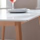 image 3 of Furniturebox Sofia Rectangular Dining Table - White Top and Wood Legs