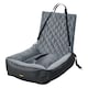 image 1 of Skylos Dog Booster Car Seat Travel Carrier Plush Bed Basket Portable Pet Grey