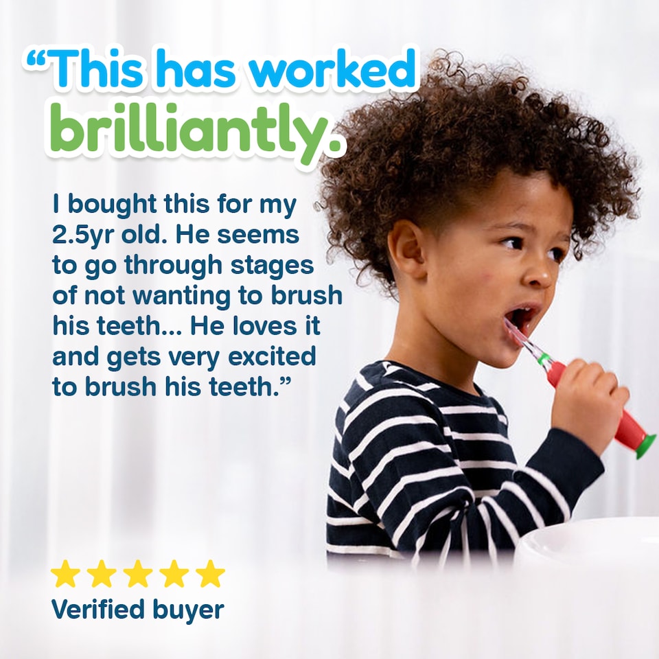 image 1 of Brush Baby Dinosaur KidzSonic Kids Electric Toothbrush