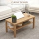 image 4 of HOMCOM Coffee Table with Storage Shelf, Rectangular Centre Table N/A