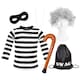 image 1 of Grandma Burglar Costume - Top, Wig & Accessories Black | 2XL