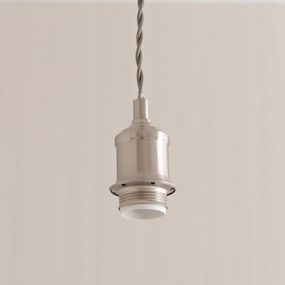 image 1 of ValueLights Shaw Diner Bar 3 Drop Brushed Chrome Adjustable Pendant Ceiling Light | Chrome