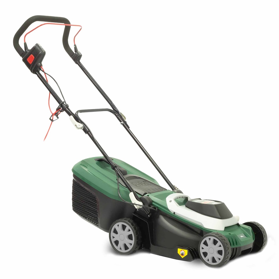 image 1 of Webb Classic 33cm Electric Rotary Mower with Rear Roller | Multi | 119 x 37 x 100 cm