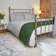 image 3 of OHS Geo Pinsonic Blanket Quilted Bedspread, 200x240cm - Forest Green