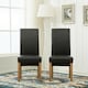 image 2 of MCC Direct Deluxe High Back Leather Dining Chairs Black
