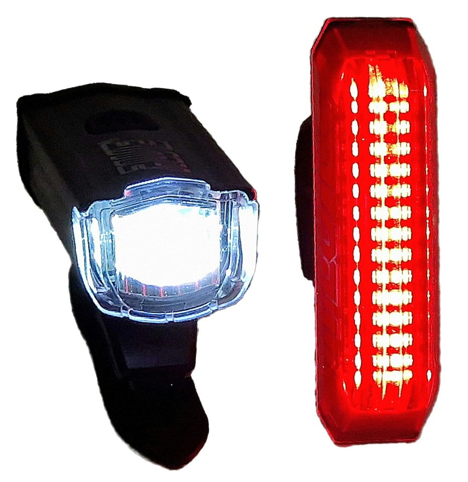 image 1 of AWE AWEBright 340 Lumens EXTREMELY BRIGHT USB Rechargeable Bike Light Set