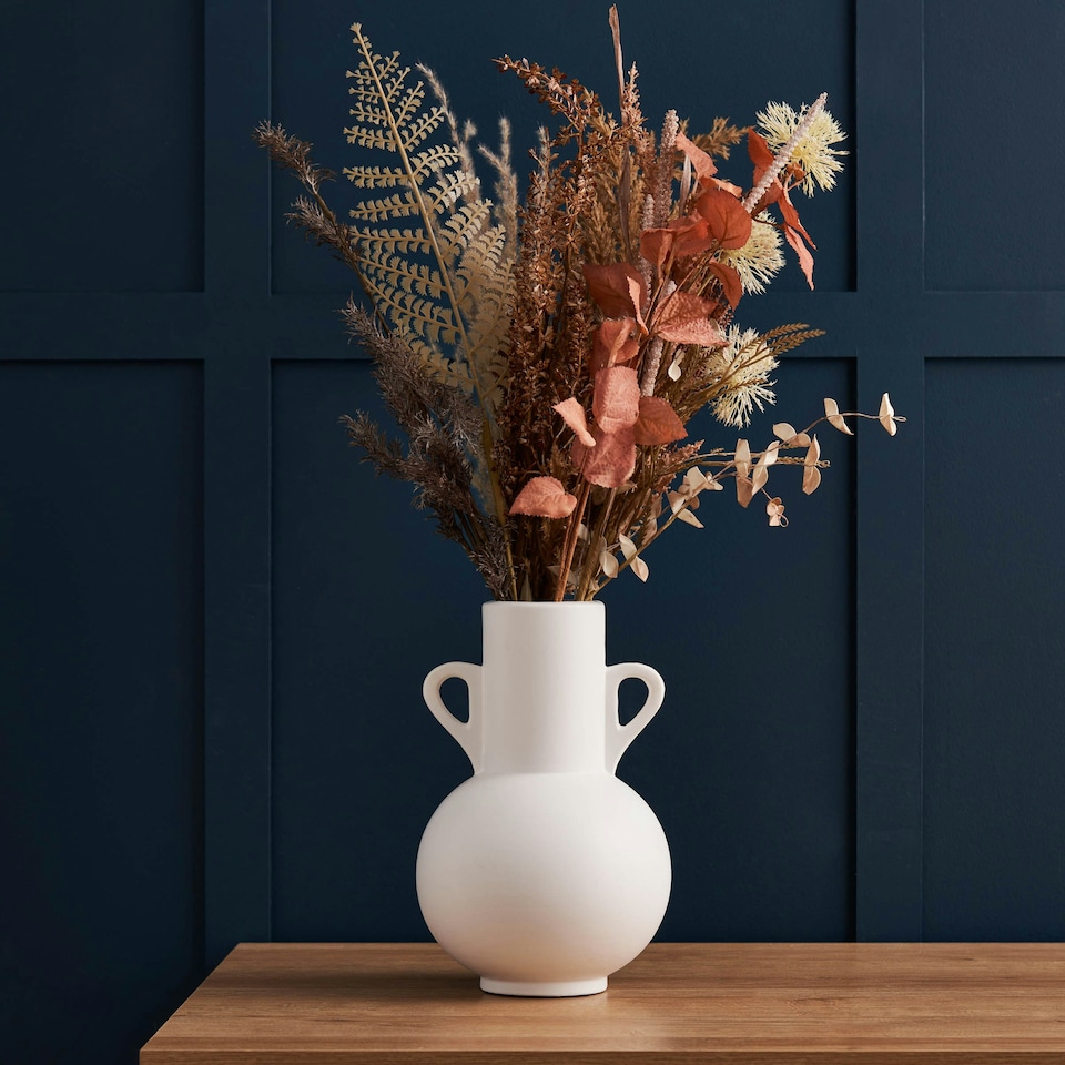 image 1 of BHS Jug Ceramic Vase, White White | White