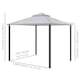 image 5 of Outsunny 3 x 3 m Metal Gazebo Garden Outdoor 2-Tier Roof Marquee Party White