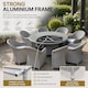 image 6 of Sorrento 6-Seater Rattan Dining Set, Round Garden Table with Chairs, Outdoor Patio Furniture Set