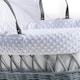 image 4 of Clair de Lune White Dimple Grey Wicker Moses Basket With Grey Rocking Stand