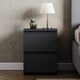 image 6 of Vida Designs Denver 2 Drawer Large Bedside Chest Cabinet Table Nightstand, Black