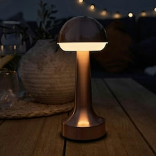 ValueLights Troy Copper Outdoor Table Lamp Touch On/Off Dimmable