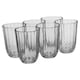 image 3 of Drinking Glasses Cocktail Water Juice Highball Tumblers Set 265ml | Clear | Clear | Set of 6