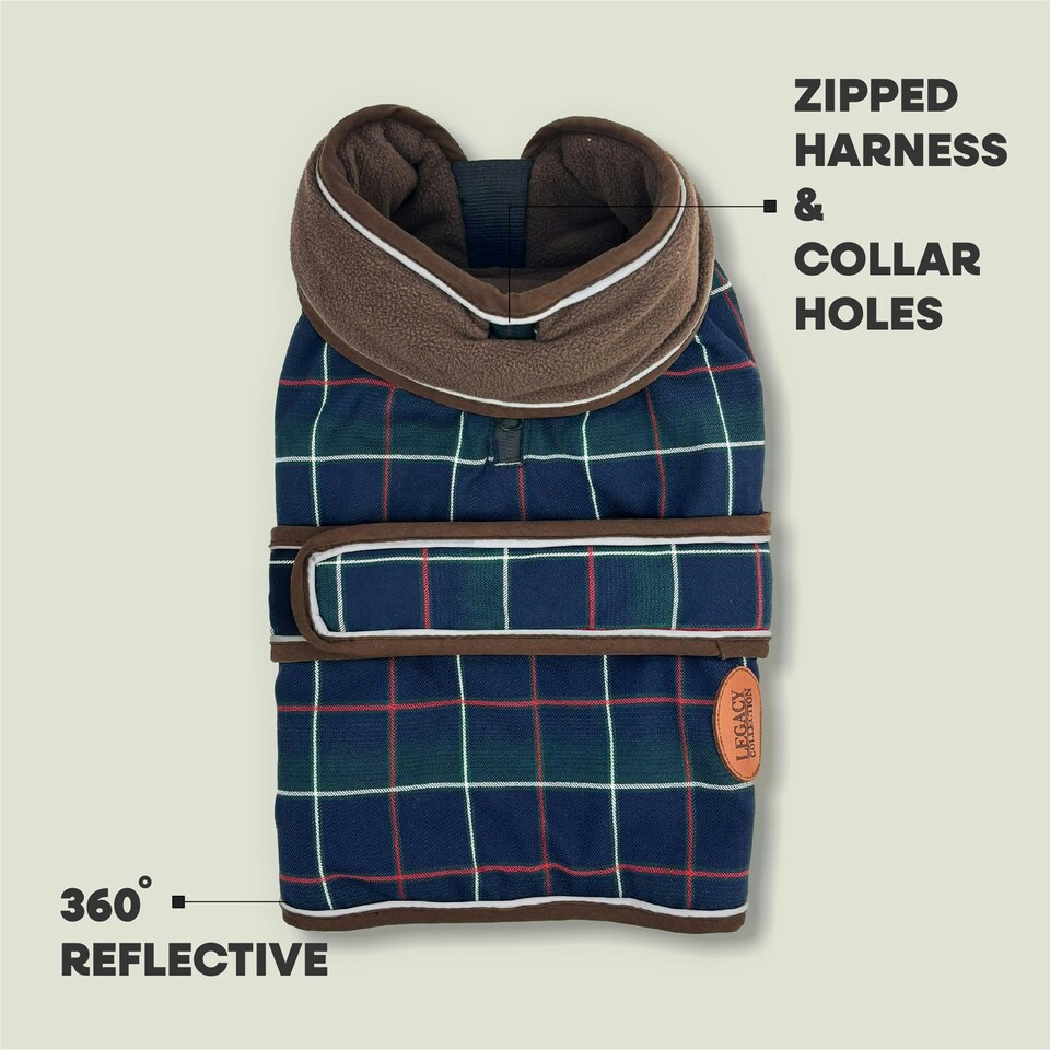 image 1 of HugglePets Legacy Tartan Dog Coat Multi | S