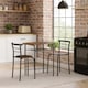 image 5 of 3 Pcs Dining Table 2 Chairs Set Kitchen Breakfast Furniture Compact Space Saving | Multi | Rustic Brown