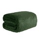 image 1 of OHS Luxury Mink Waffle Blanket, 125x150cm - Forest Green