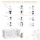 image 10 of PawHut Freestanding Pet Dog Gate 6 Panel Foldable Wooden Playpen 432cm Long
