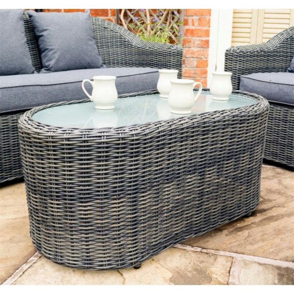 image 1 of 4 Seater Grey Weave Sofa Set