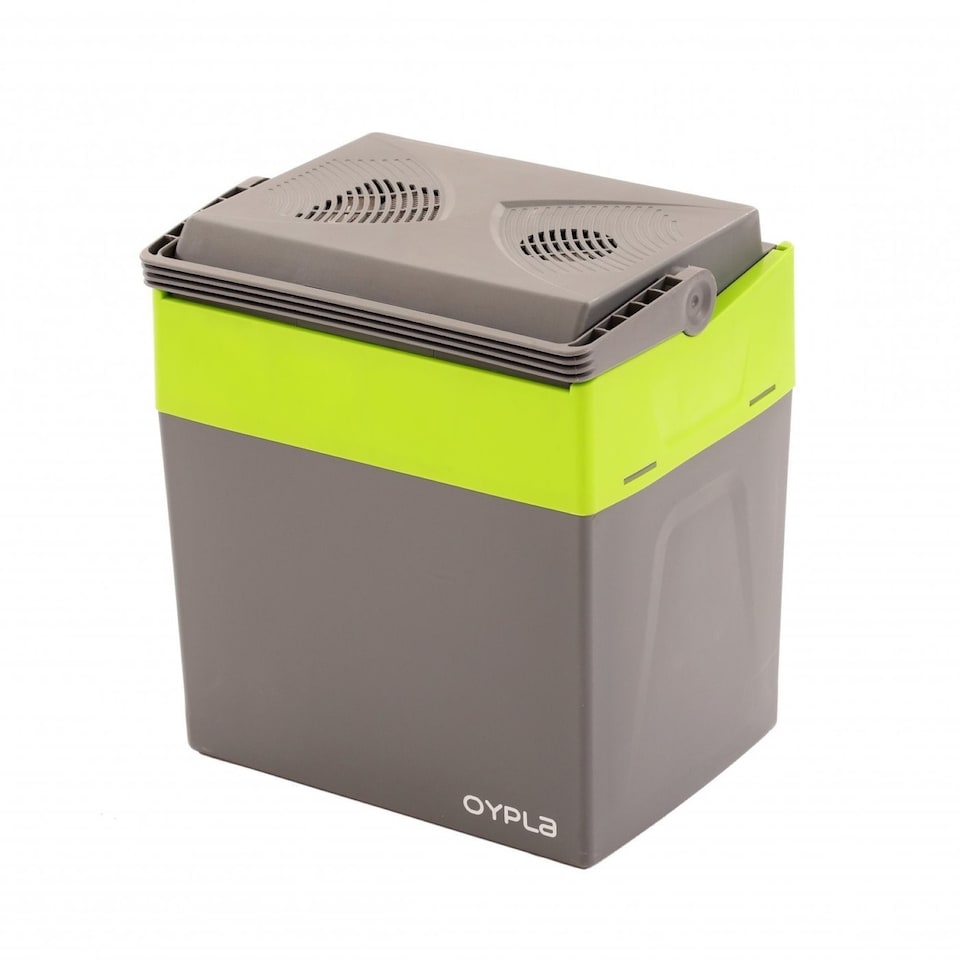 image 1 of 30L 240V AC & 12V DC Coolbox Hot Cold Portable Electric Cool Box | Green