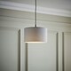 image 1 of ValueLights Reni Small Grey Fabric Pendant Shade Grey