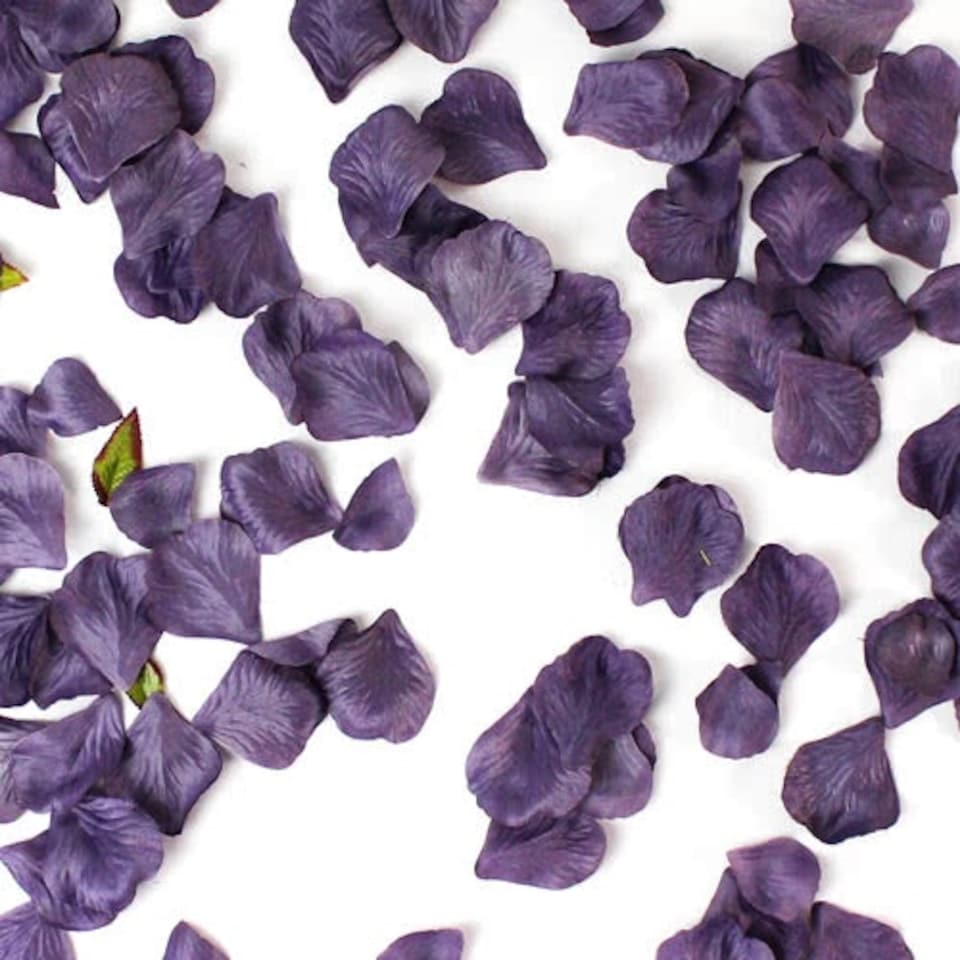 Aubergine Fabric Rose Petals