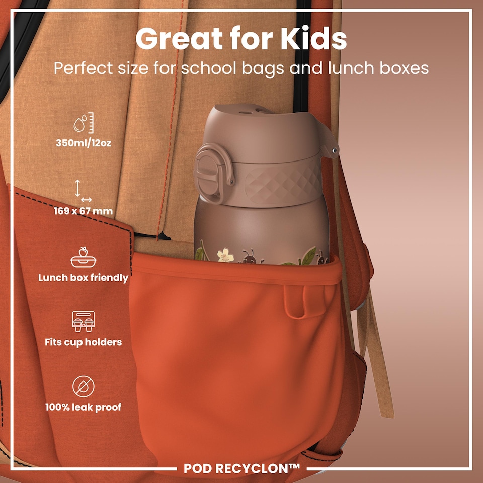 image 1 of Leak Proof Kids Water Bottle, BPA Free, 350ml (12oz)